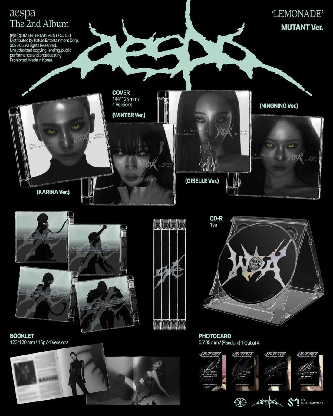 AESPA - LEMONADE (MUTANT VER.) + Apple Music Lucky Draw 2 Gift - Image 3