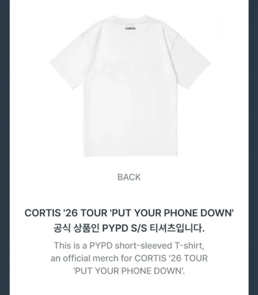 CORTIS - T-SHIRT ('26 CORTIS TOUR : PUT YOUR PHONE DOWN MD) - Image 3