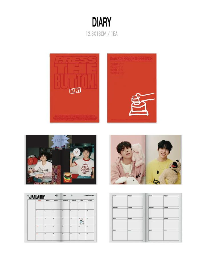 DAY6 - 2026 SEASON'S GREETINGS (PRESS THE BUTTON) + Special Photocard Set - Image 5