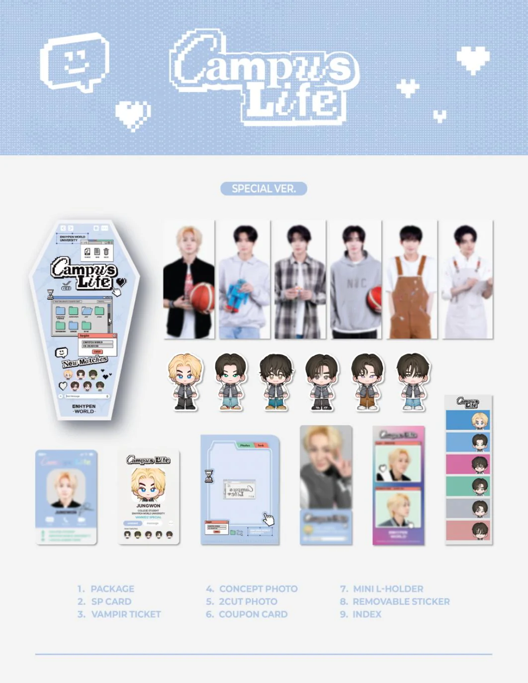 ENHYPEN - WORLD COUPON CARD COLLECTION (CAMPUS LIFE VER.) - Image 7