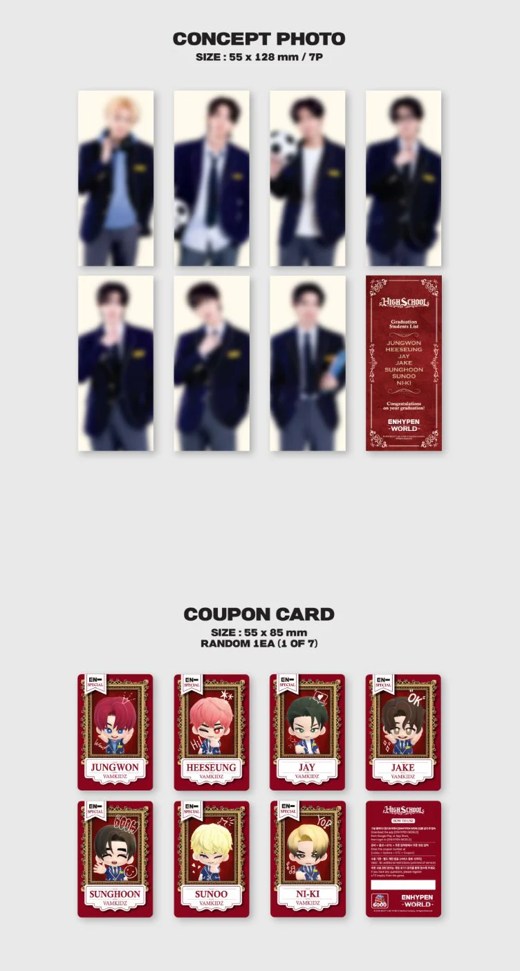 ENHYPEN - WORLD COUPON CARD COLLECTION (HIGH SCHOOL VER.) - Image 10