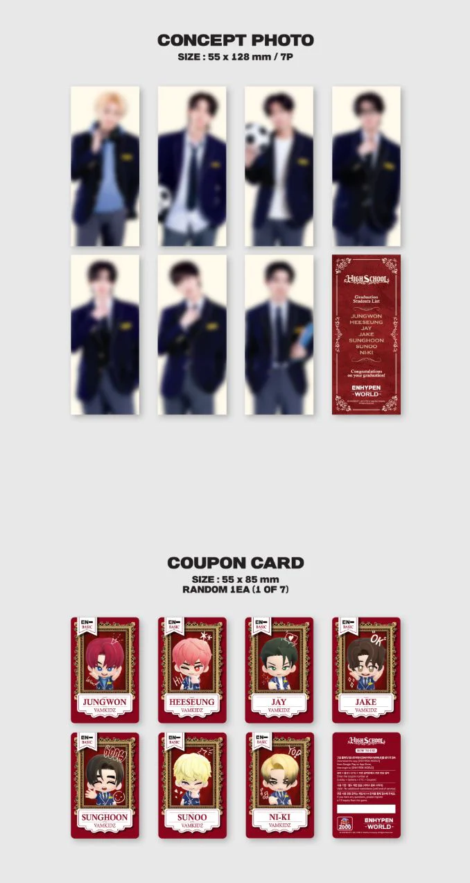ENHYPEN - WORLD COUPON CARD COLLECTION (HIGH SCHOOL VER.) - Image 5