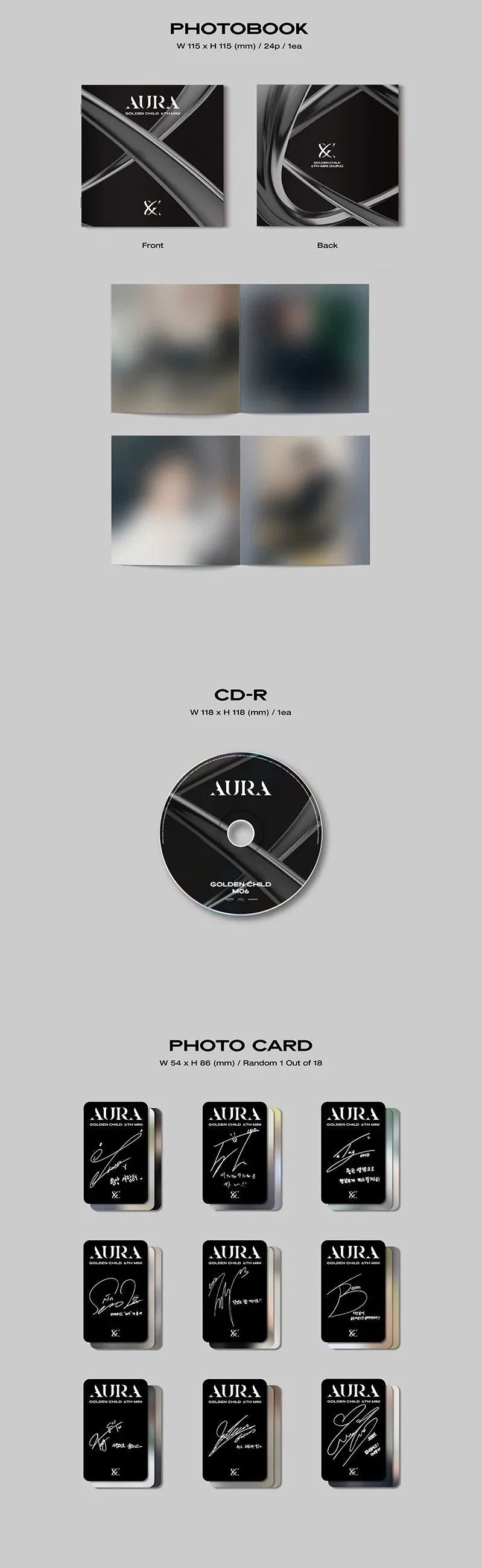 GOLDEN CHILD - AURA (COMPACT VER.) 6TH MINI ALBUM - Image 3