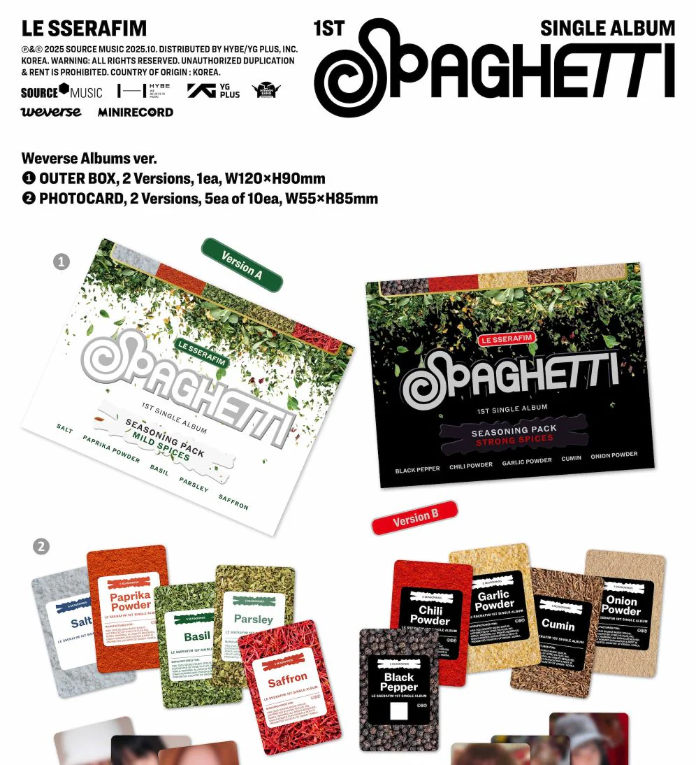 LE SSERAFIM - SPAGHETTI (WEVERSE ALBUMS VER.) - Image 2
