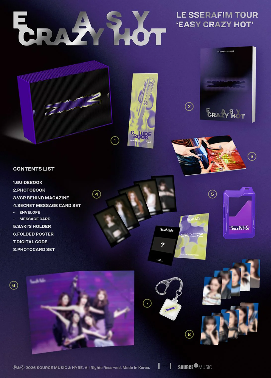LE SSERAFIM - TOUR 'EASY CRAZY HOT' ENCORE IN SEOUL (DIGITAL CODE) + Accordion Postcard - Image 2