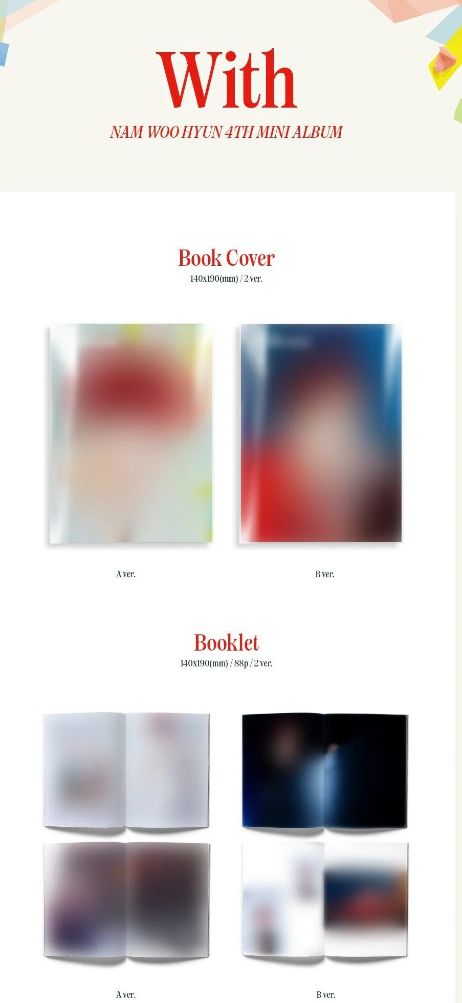 Nam Woo Hyun - [With] (4th Mini Album) - Image 2