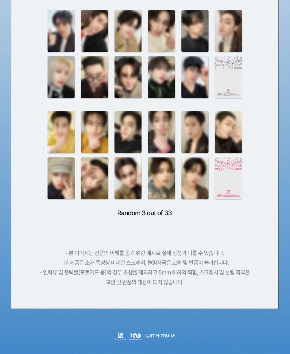 THE BOYZ - TRADING CARD SET ('THE 3RD ALBUM: UNEXPECTED' POP-UP STORE MD) - Image 3